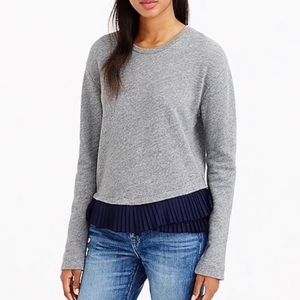 J. Crew Crewneck with Ruffled Bottom